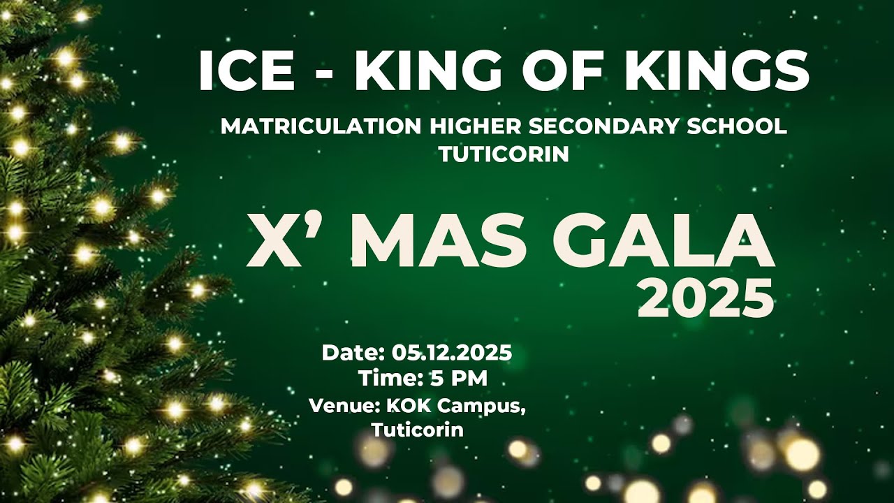 🔴🅻🅸🆅🅴 | X'MAS GALA | King of Kings Matric. Hr. Sec. School | Tuticorin | School Program 2025