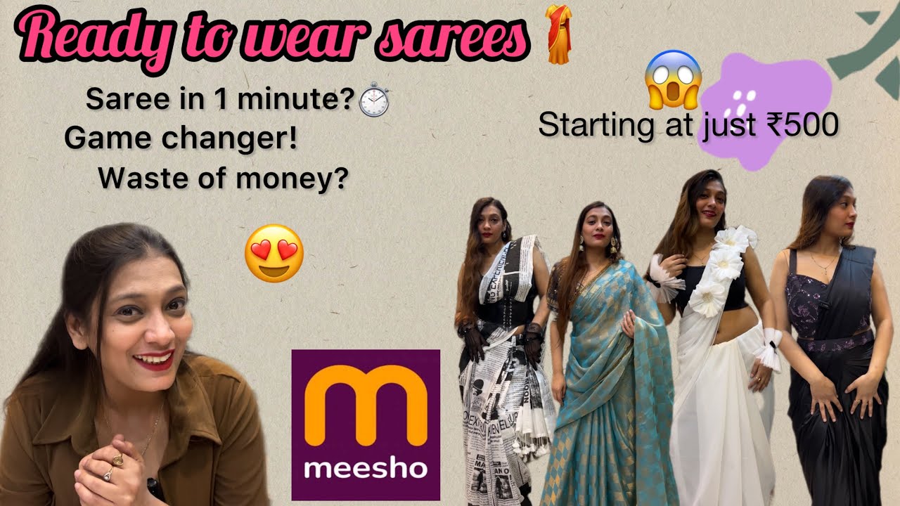 Don’t Buy Ready-to-Wear Sarees Until You Watch This!🛑| Honest Review | Haul video| #explore #meesho 