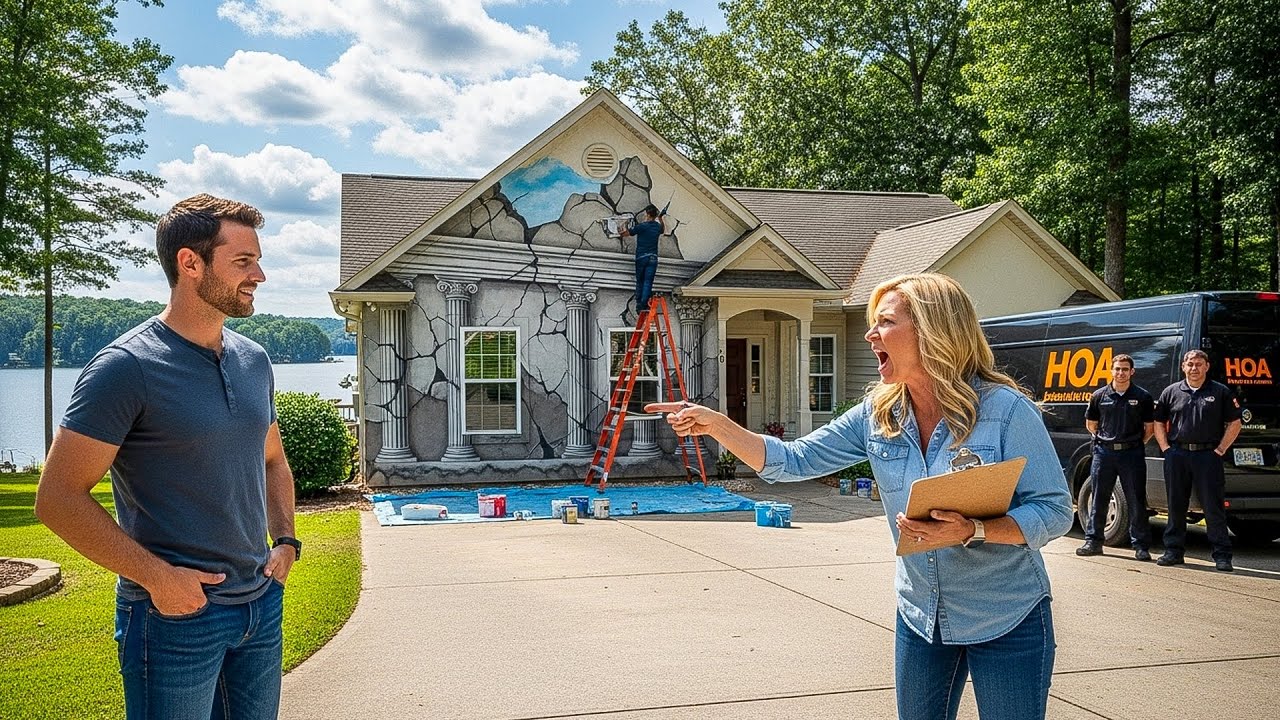 They Fined Me For My Peeling House Paint, So I Hired an Artist to Paint a Roman Ruin!