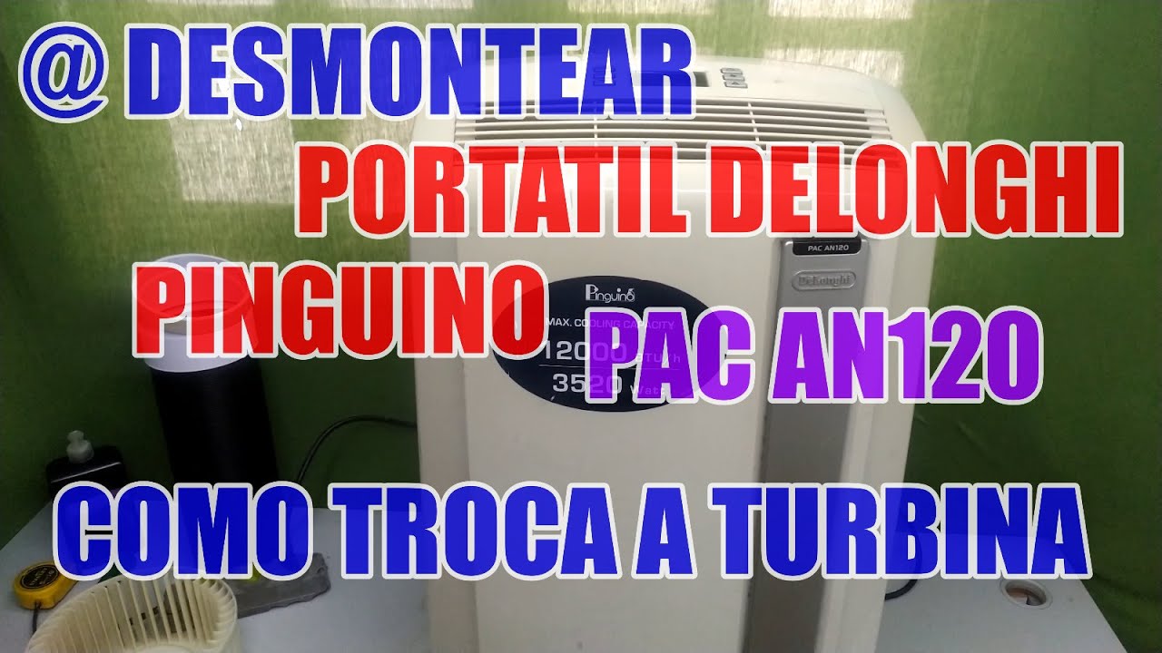 Desmontear ar condicionado portatil An120  troca da turbina inferior