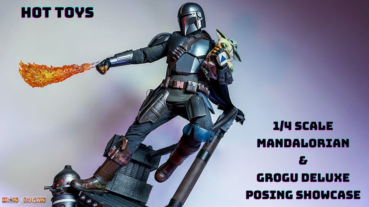 Hot Toys Mandalorian & Grogu Deluxe 1/4 Scale Posing Showcase