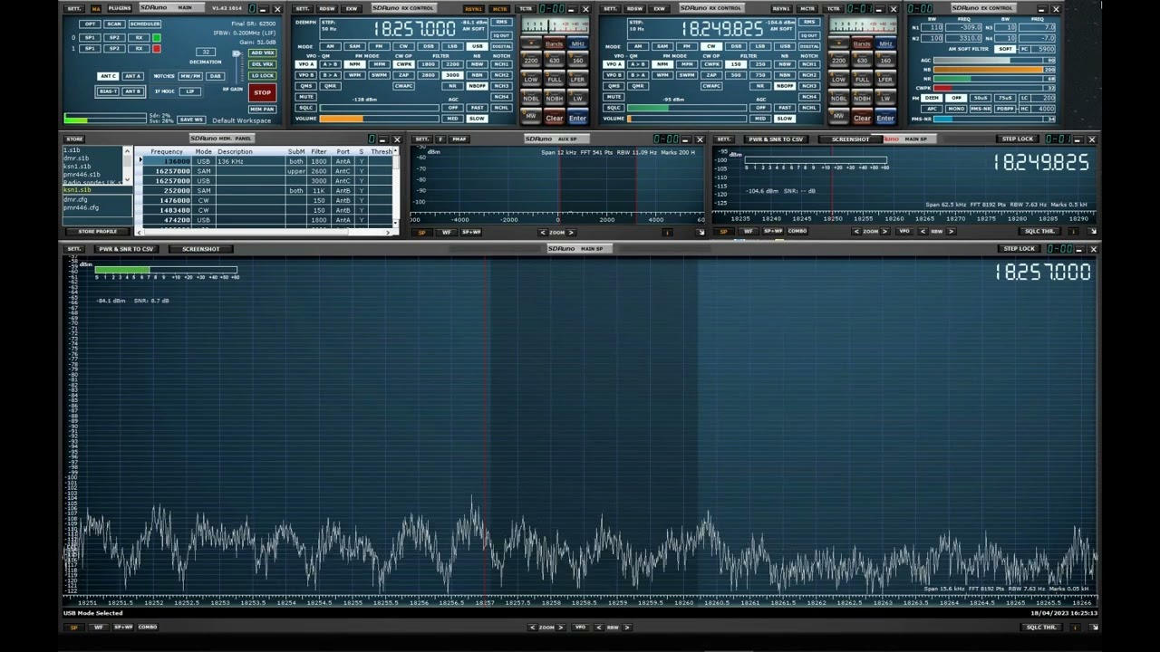 E07 The Russian Man Numbers Station 18257 KHz USB 15:20 GMT 18th April 2023