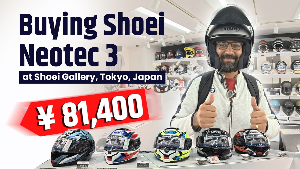 Покупка Shoei Neotec 3 в галерее Shoei, Токио, Япония