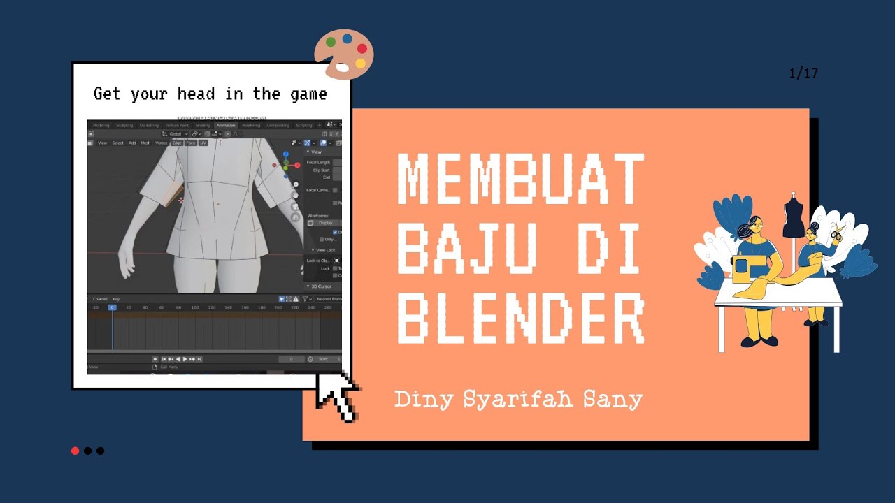 Membuat Baju di Blender | Matakuliah Animasi