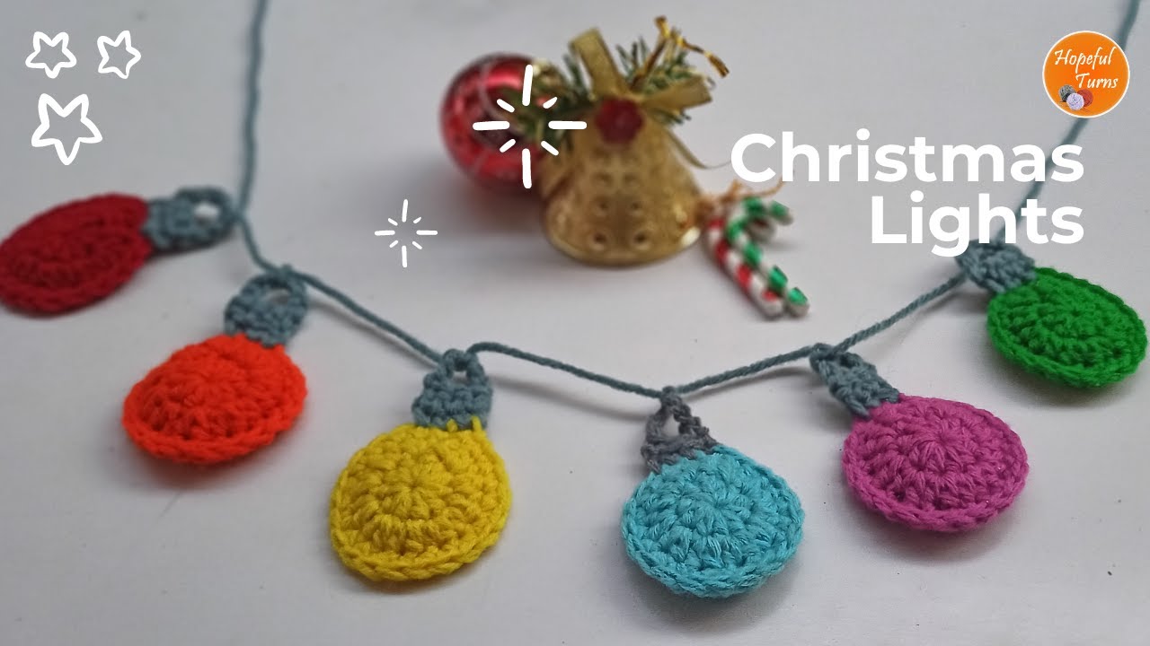 Crochet Christmas Baubles| Simple & Easy Crochet Christmas Ornaments | Crochet Lights Garland