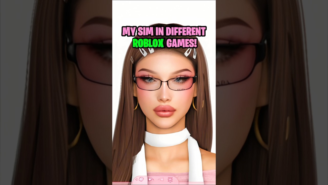 my sim in different roblox games!? 😳 | the sims 4 #thesims4 #roblox #shorts