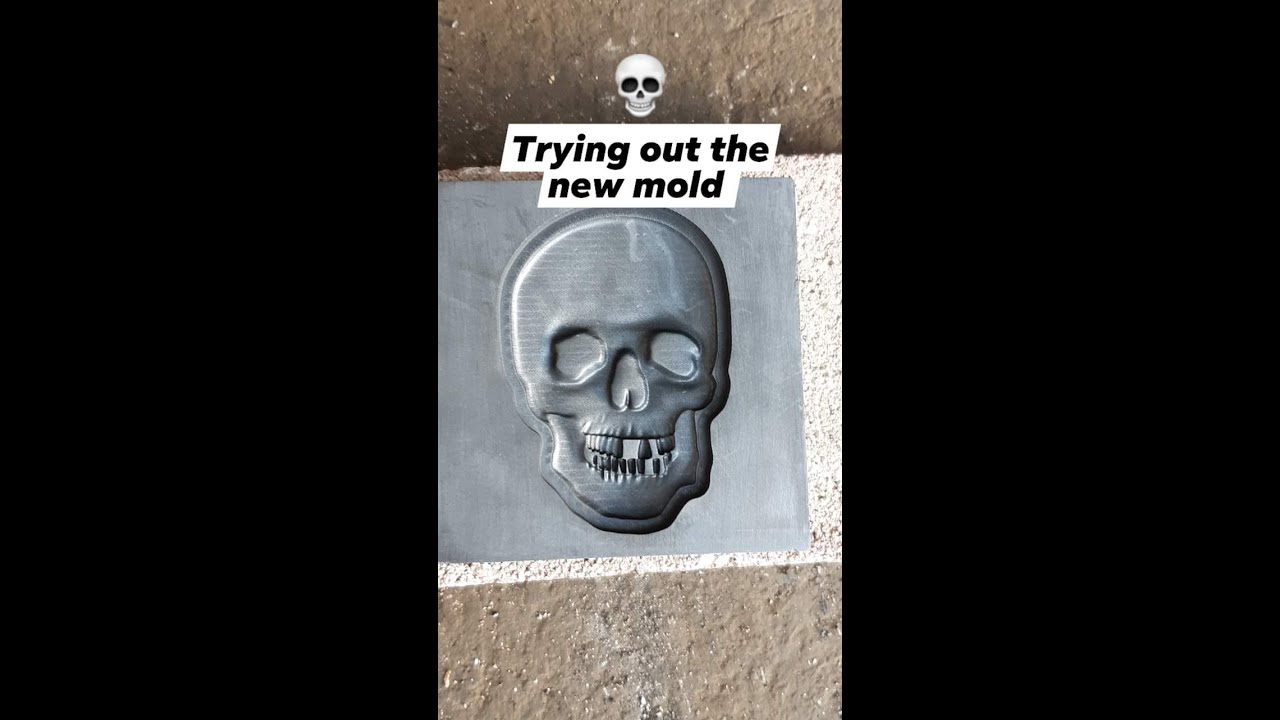 Casting Copper Skulls In The New Graphite Mold