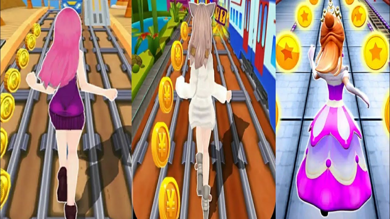 Princess Subway Runner VS Princess Subway Runner 2 VS Princess Run Game Gameplay