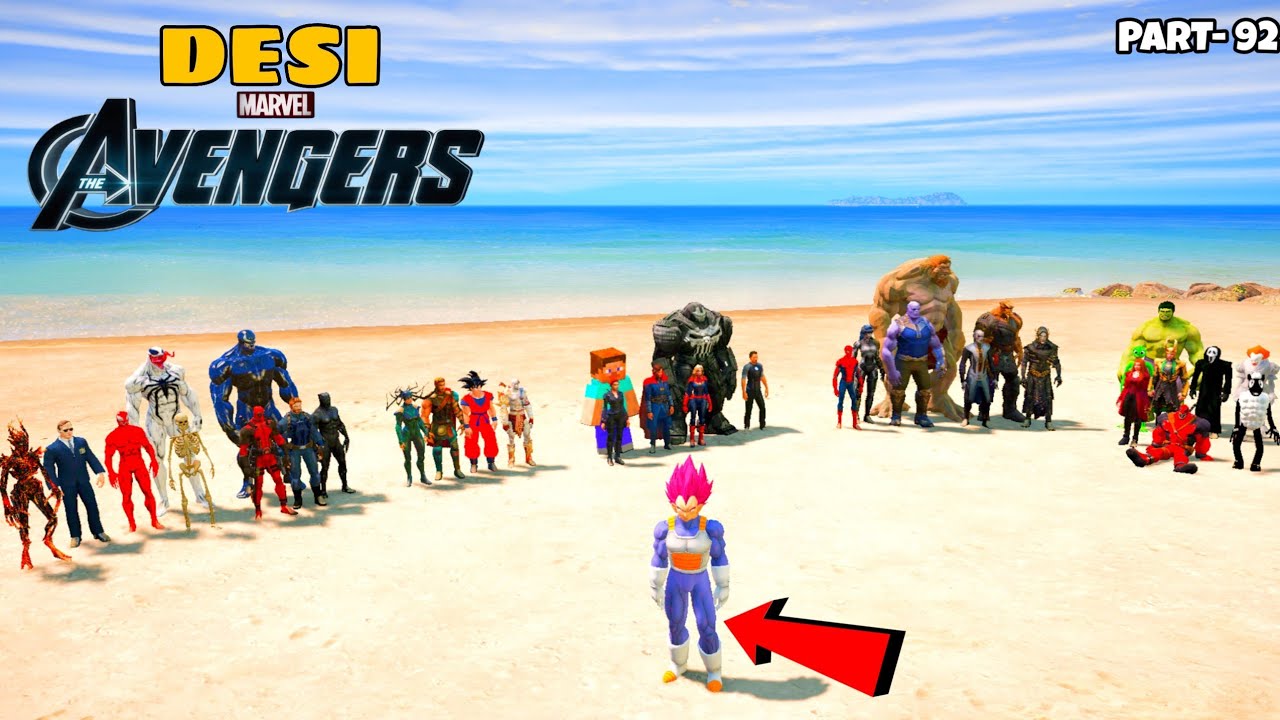 DESI Avengers Hella and Kratos Scared to Saw GOD Vegeta in GTA 5 |DESI Avengers (Part 92)