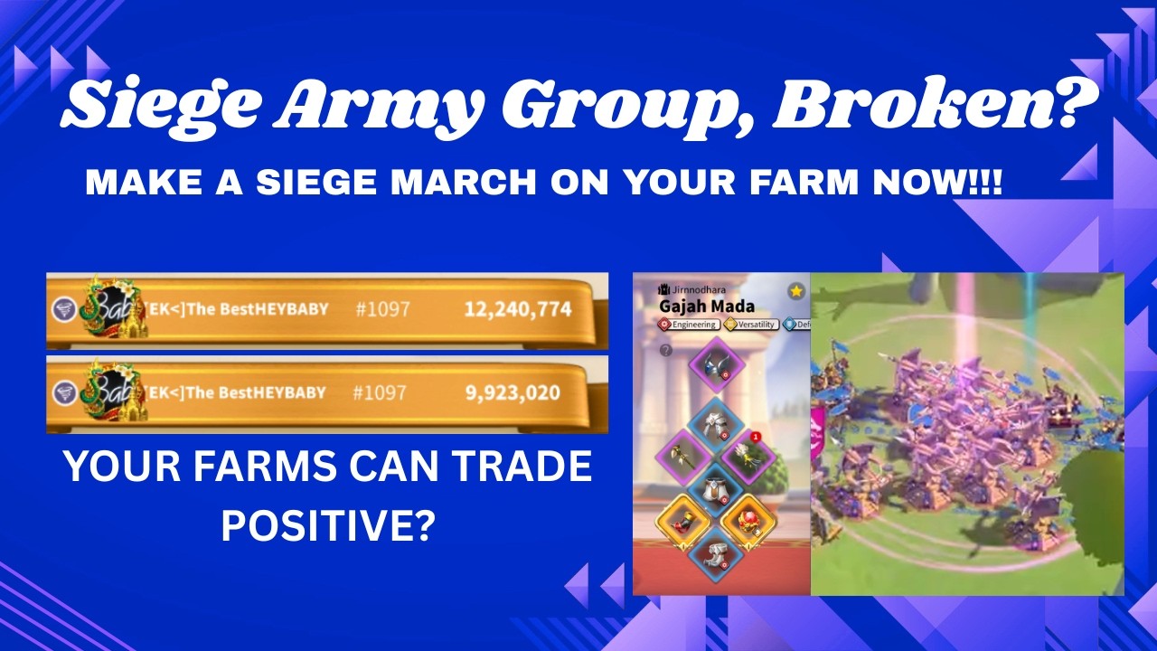 MAKE A SIEGE MARCH NOW!!! Siege Army Group Broken???