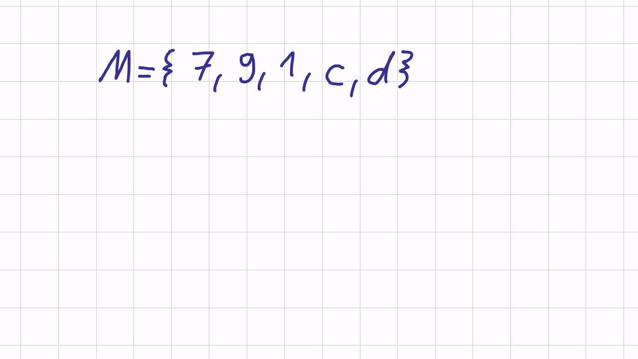 Mathematik für Informatik Studenten 17 - Mengenlehre : Definitionen