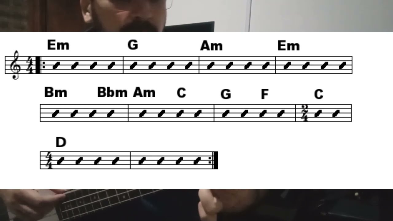 Jimi Hendrix - Little Wing. Bass Cover + Tutorial + Tabs + Backing Track Em