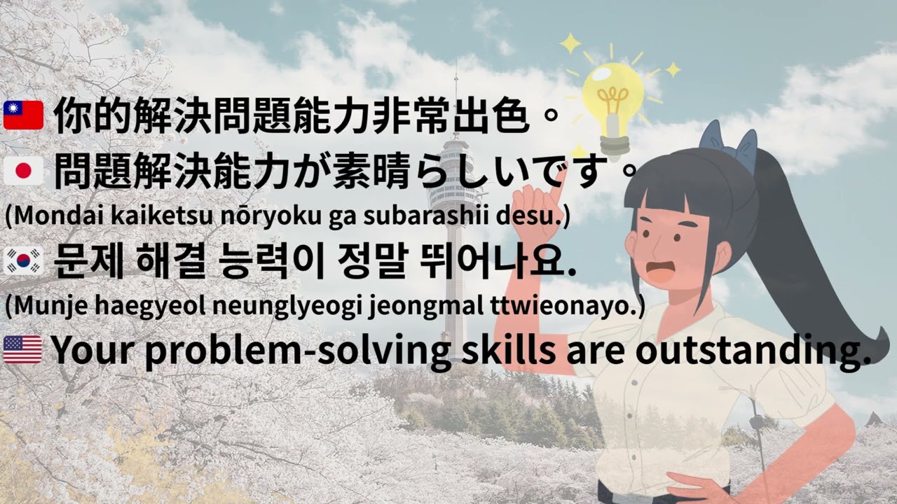 日韓語學習:讚美(1)-才華與能力