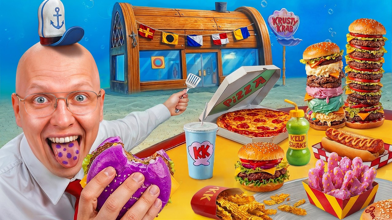 I Cooked The Entire Krusty Krab Menu From Spongebob!