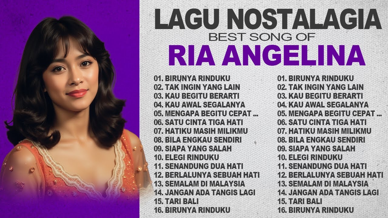 Ria Angelina – Koleksi Tembang Lawas Terbaik | Lagu Nostalgia 80-an & 90-an Terpopuler