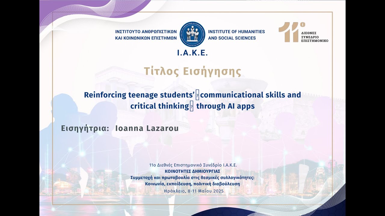 Reinforcing teenage students communicational skills and critical thinking through AI apps