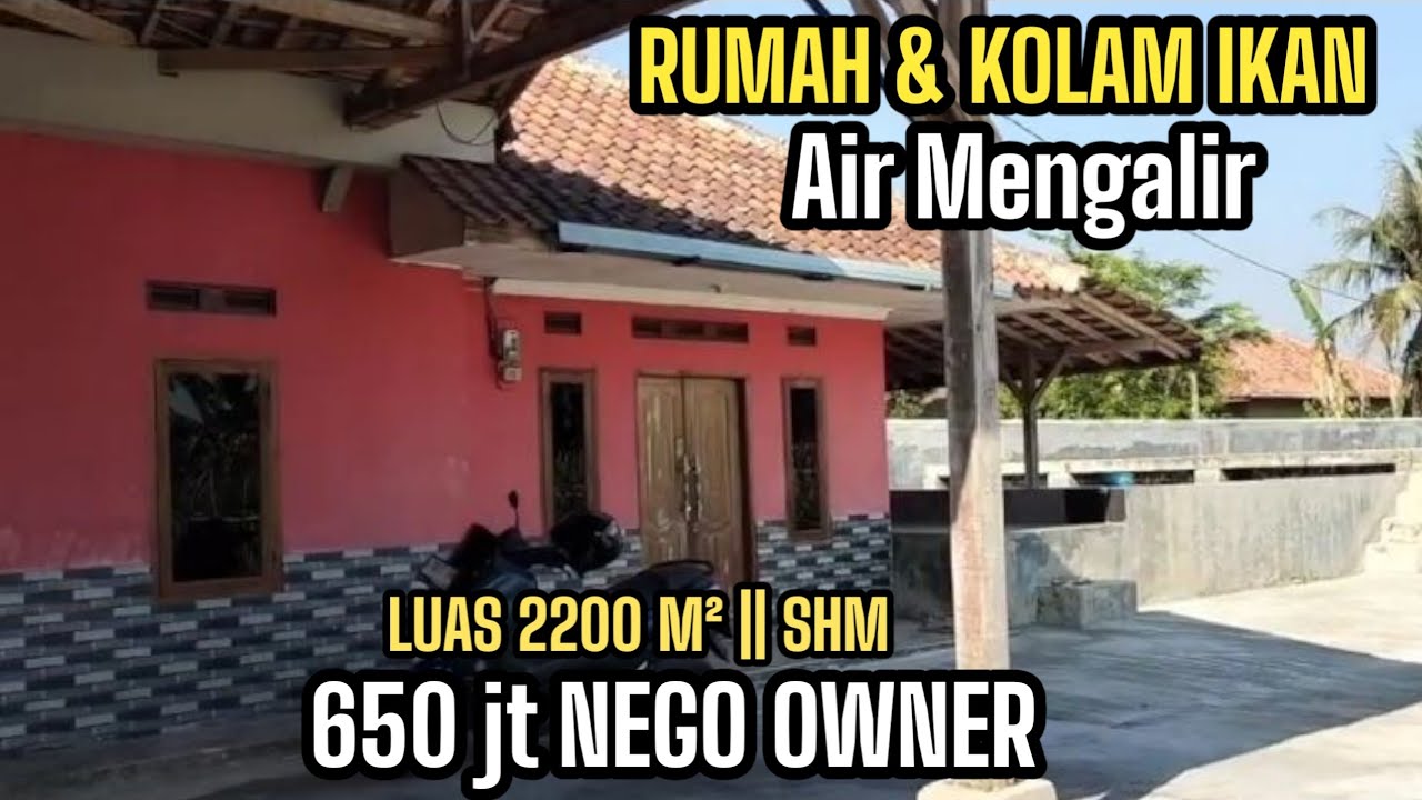 RUMAH & KOLAM IKAN DI JUAL || AIR MENGALIR PEMANDANGAN BAGUS || LELES SEGALA HERANG SUBANG