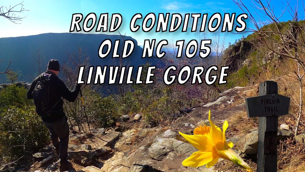 #MTBPlanB Old NC 105 road conditions to Pinchin Trailhead Linville Gorge