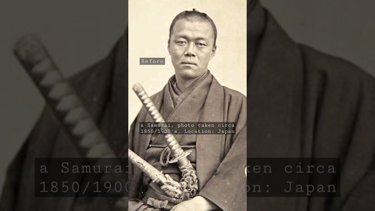 Rare, old photo samurai #japan #history #shorts