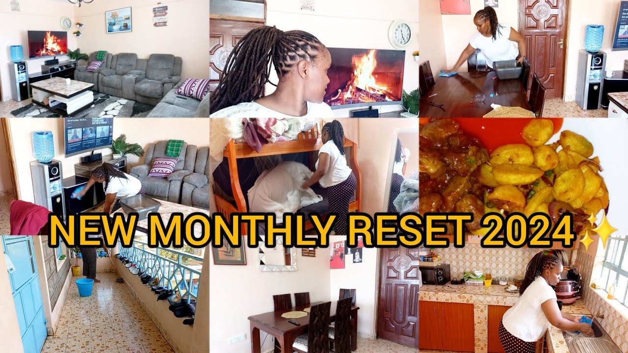 NEW MONTHLY RESET|MEAL PREP|CLEANING ROUTINE OF A SAHM|NEW HAIRSTYLE 2024 ✨️
