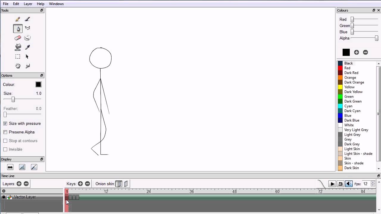 Pencil Beginners Tutorial Making a Simple Walk Cycle Animation (Four Frames)