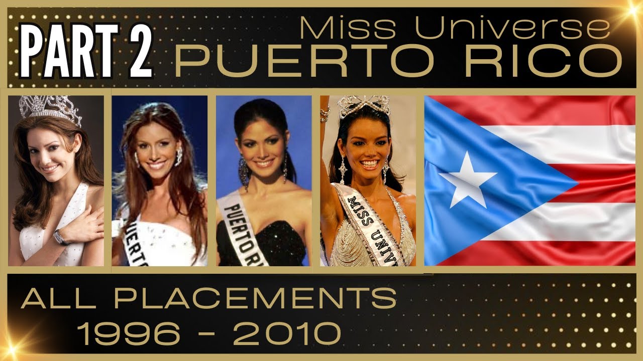 MISS UNIVERSE PUERTO RICO | EVERY PLACEMENT 1996-2010 /  CLASIFICACIONES