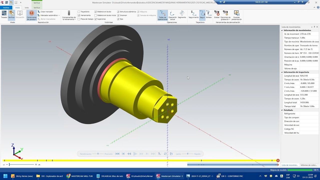 Mastercam 2019: Torneado 3D Esencial (Tornofresado) (2025-2)