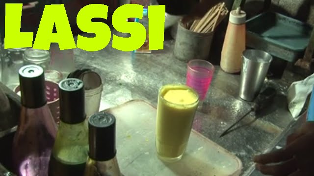 dahi ki lassi making - kesar wali lassi - indian sweet yogurt drink