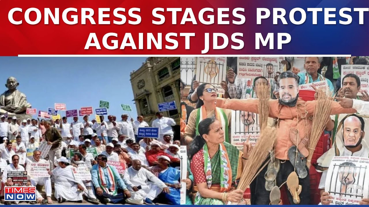 Congress Stages Protest Over Alleged Sexual Assault By JDS MP Prajwal Revanna | Breaking News