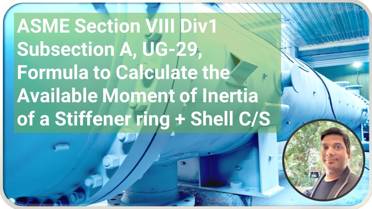 formula to calculate the Available Moment of Inertia of a Stiffener ring and cross-section