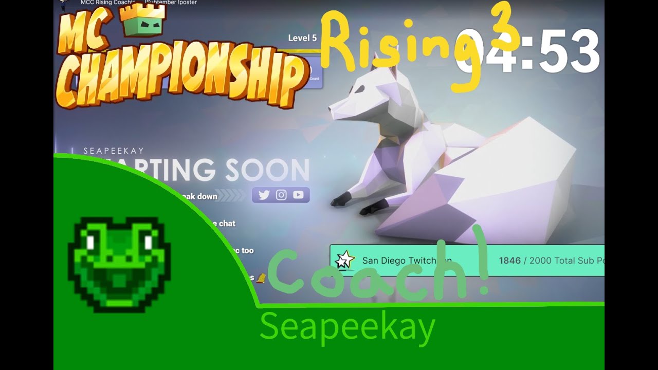 Seapeekay - MCC Rising 3 Coach POV