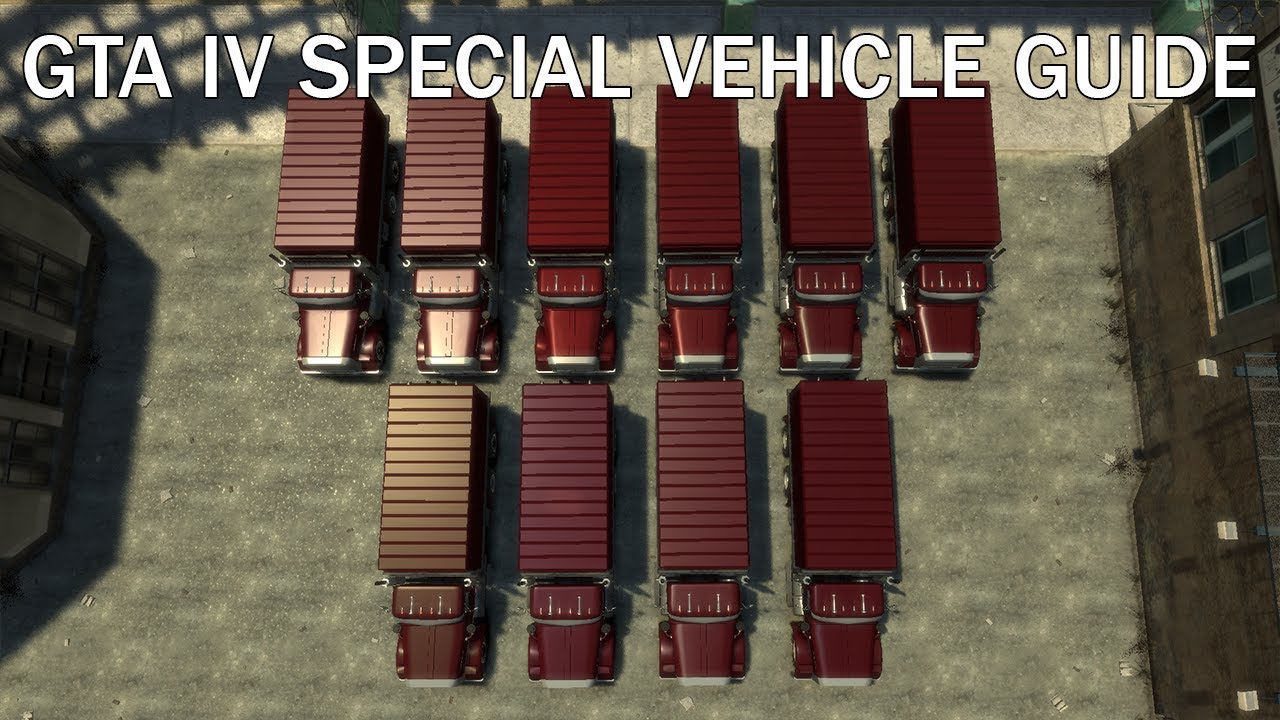 GTA IV Special Vehicle Guide: Lustered/EC Dark Red Flatbed (PS3/PC Method with Mission Pass!)