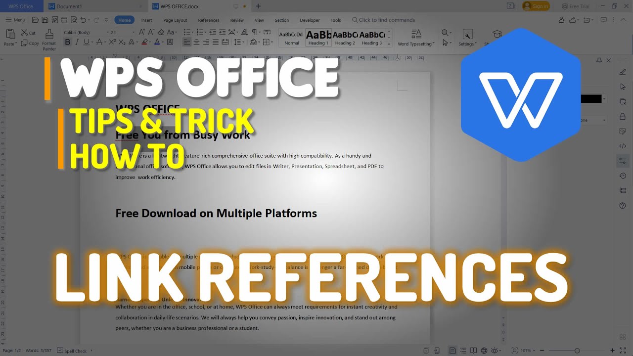 WPS Office Word How To Link References