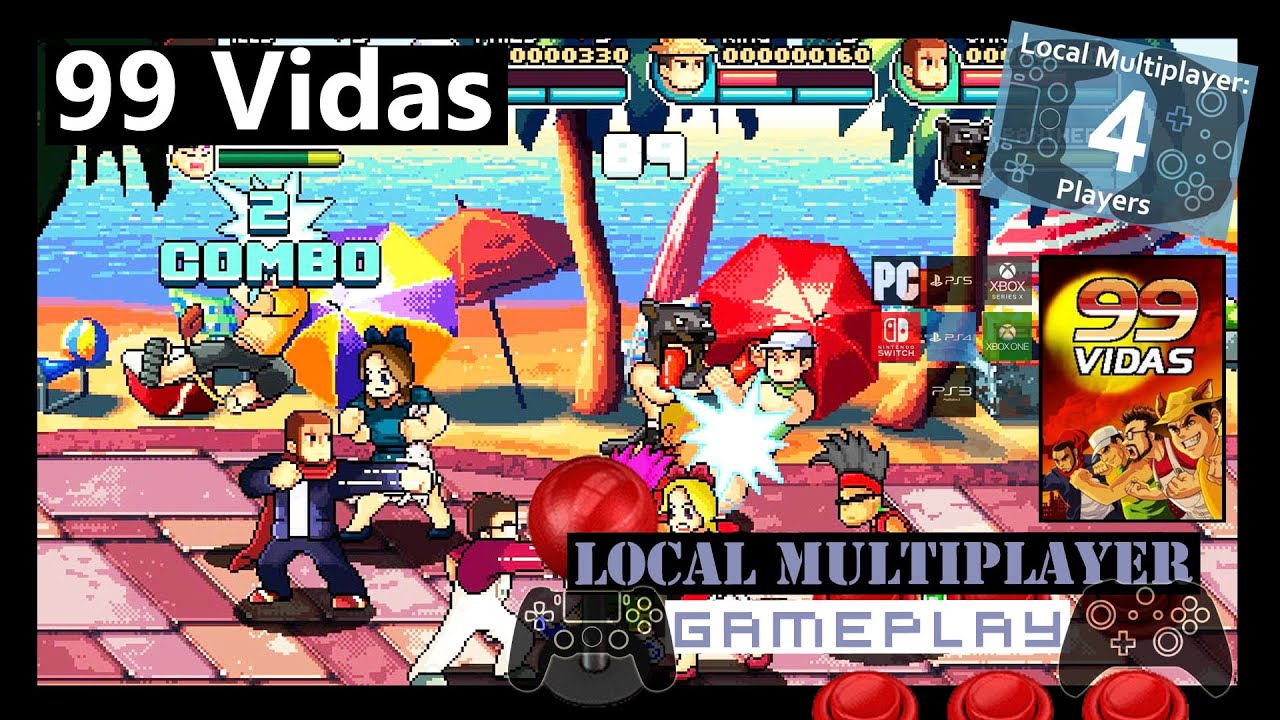99 Vidas The Game (SeriesX) [4K] 4 Player Co Op Local Multiplayer - Gameplay