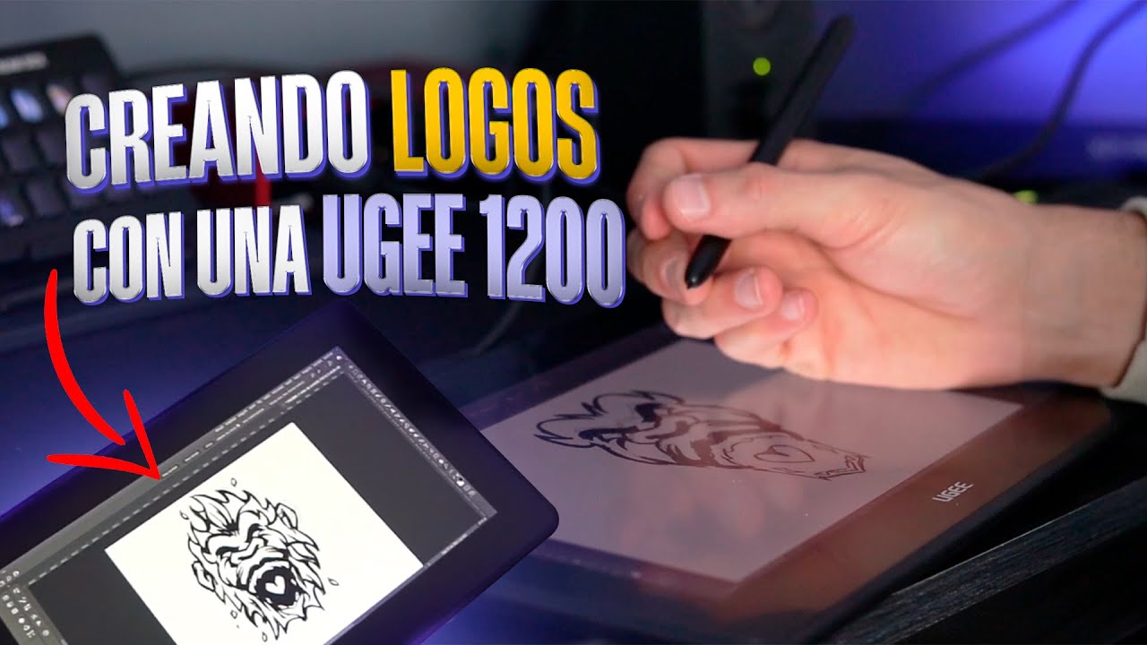CREANDO UN LOGO DE STREAMER con la TABLETA UGEE U1200 | Review Completa 🔥