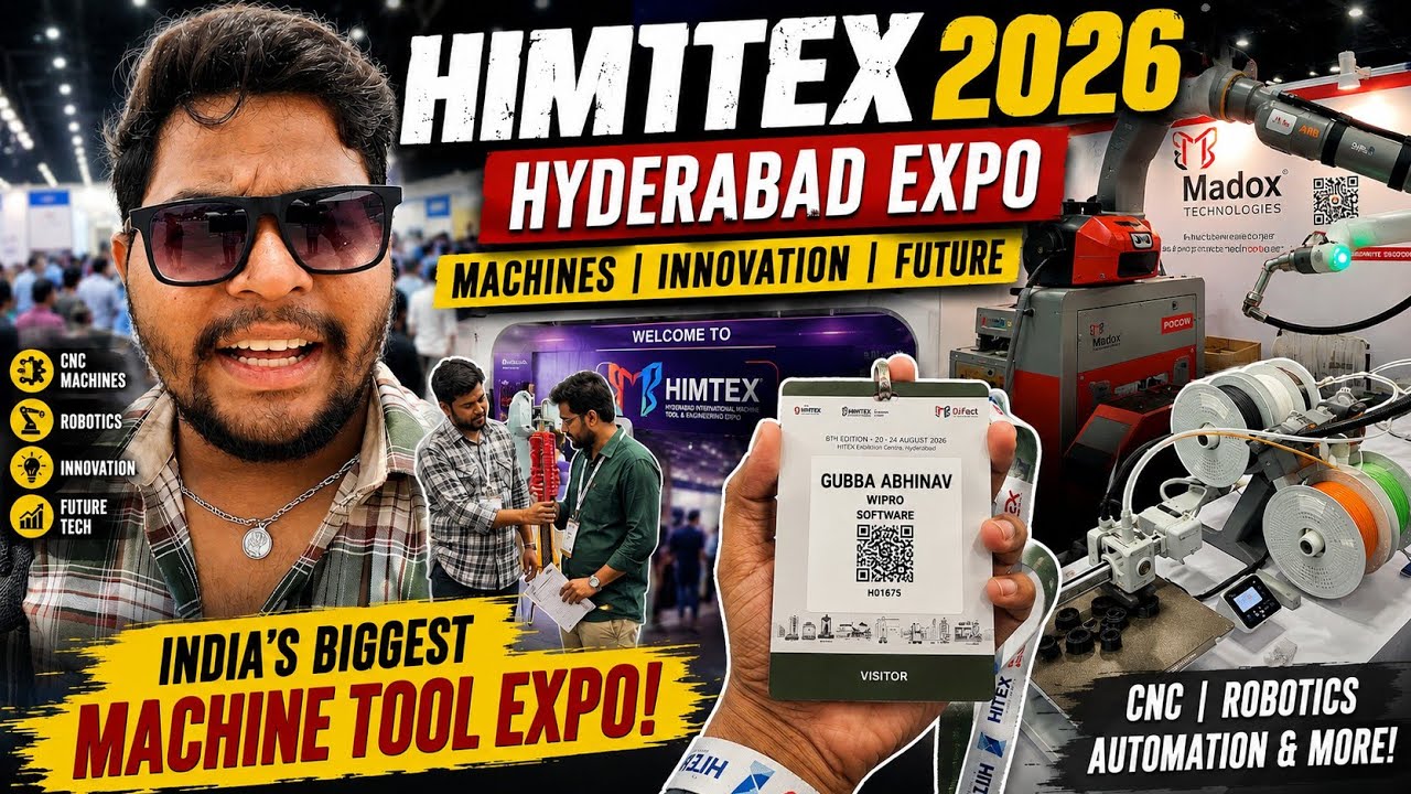 HIMTEX 2026 Hyderabad 🔥 | Exploring India&rsquo;s Biggest Machine & Engineering Expo 🤖🏭