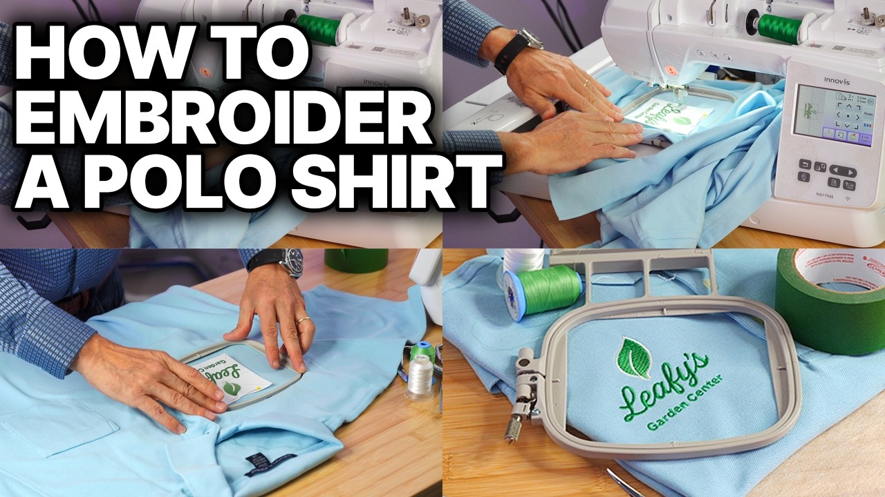 How to Machine Embroider Polo Golf Shirts EASY Beginner Guide