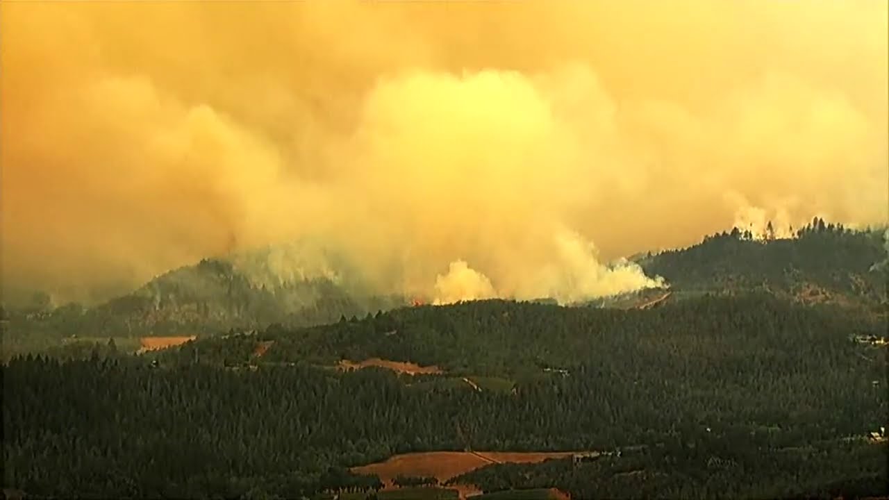 WATCH: Chopper over the Glass Fire in Napa County, CA
