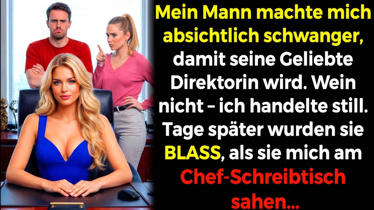 Mein Mann machte mich schwanger, damit seine Geliebte meinen Chefposten nimmt – ich handelte. 🚨🎭