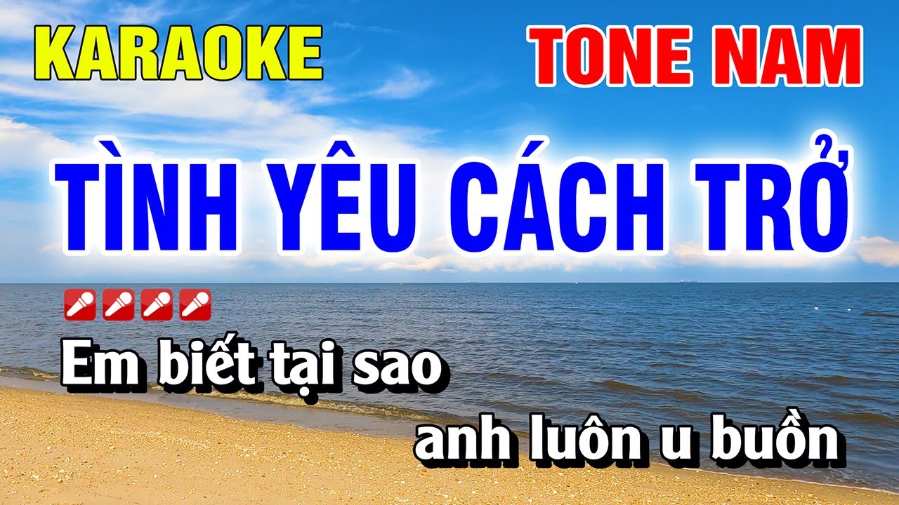 Karaoke Tình Yêu Cách Trở Tone Nam Nhạc Sống Hay Nhất | Nguyễn Linh