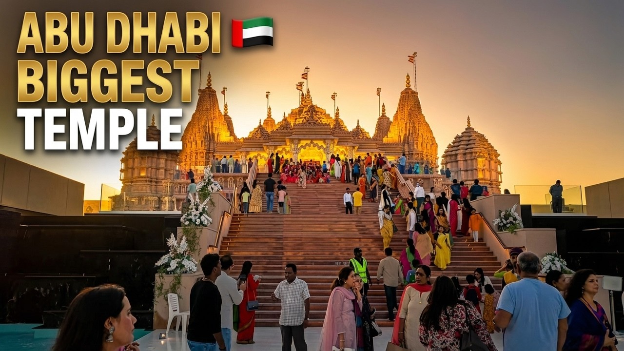 ABU DHABI 4k 🇦🇪 | EXPLORING UAE  BIGGEST Hindu Temple | Walking Tour | BAPS Hindu Temple