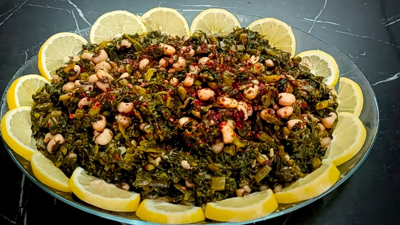 طنبورة(سلق مع اللوبيا اليابسة) اكلة حلبيةسهلة وصحية
