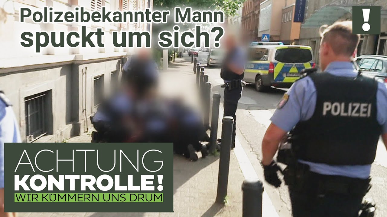 Polizei muss sich mit SPUCKSCHUTZHAUBE vor POLIZEIBEKANNTEM Mann schützen! | Achtung Kontrolle