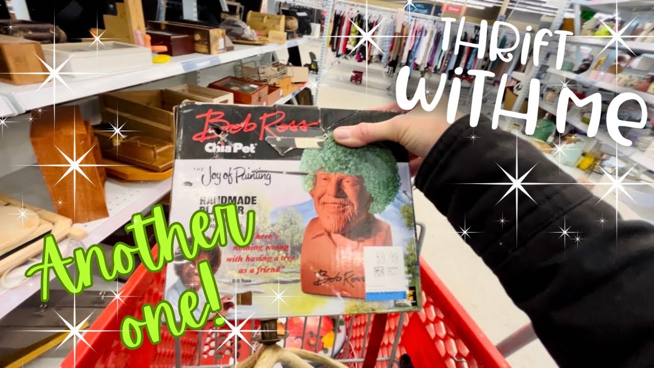 Thrift With Me | Vintage Home Decor For Resale | Bob Ross Chia Pet | Value Village Savers 🇨🇦