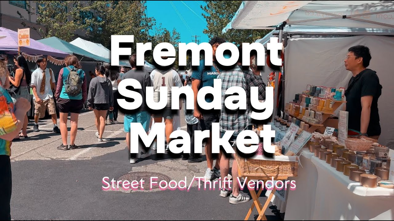 Explore the Fremont Sunday Market in Seattle | 4K Walking Tour #Seattle #4K #WalkingTour