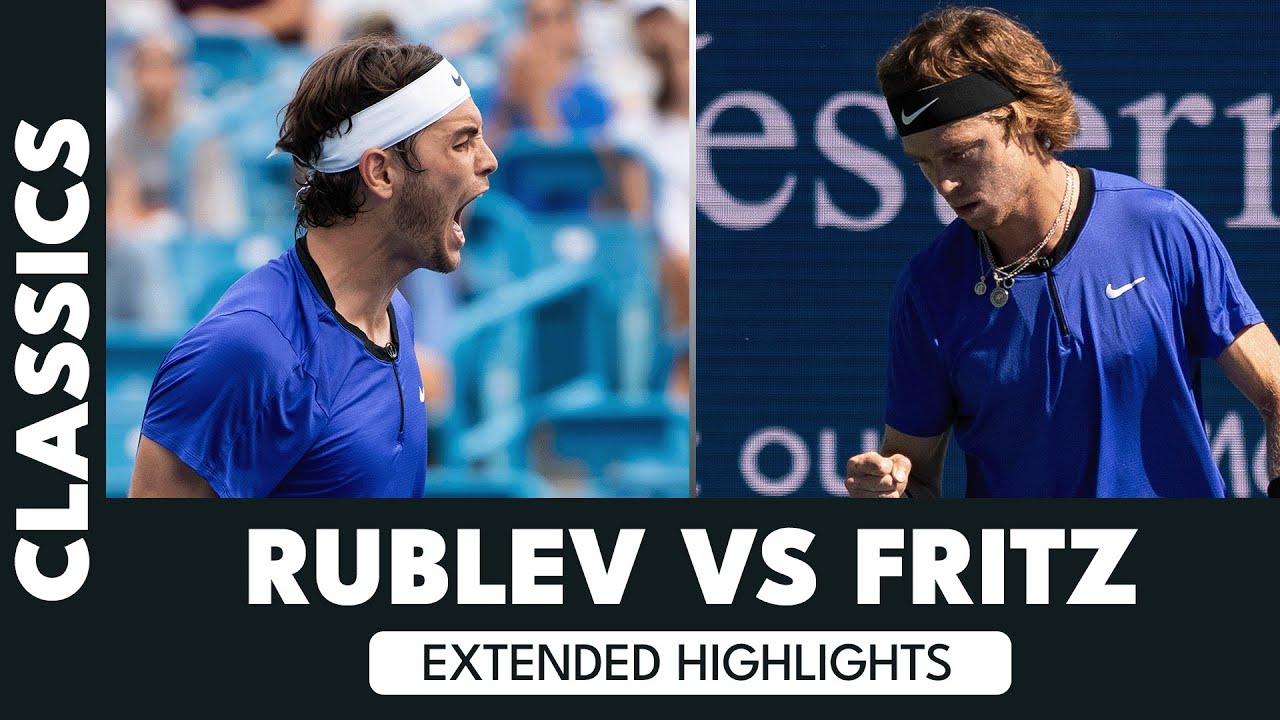 Andrey Rublev vs Taylor Fritz Extended Highlights | Cincinnati 2022