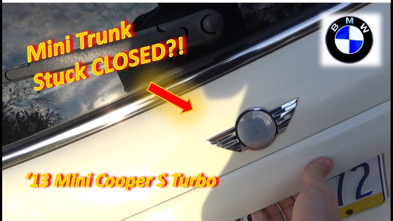 ПОМОГИТЕ! Не могу открыть багажник своего Mini!! (Cooper S Turbo 2013 года)