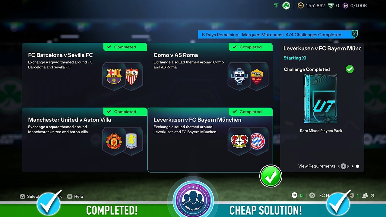 FC 26 Marquee Matchups - Leverkusen v FC Bayern Munchen SBC - Дешевое решение и советы