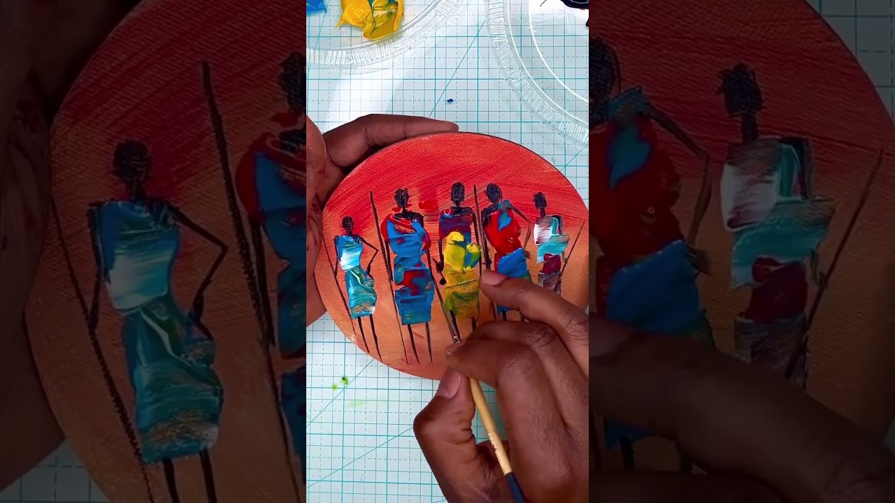 #artwork #painting #acrylic #acrylictechniques #artist #acrylicpainting #maasai