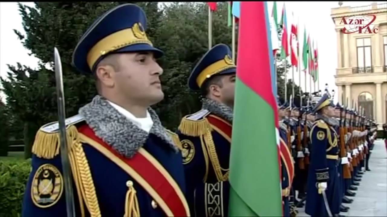 Anthems of Iran and Azerbaijan - 2014 State Visit